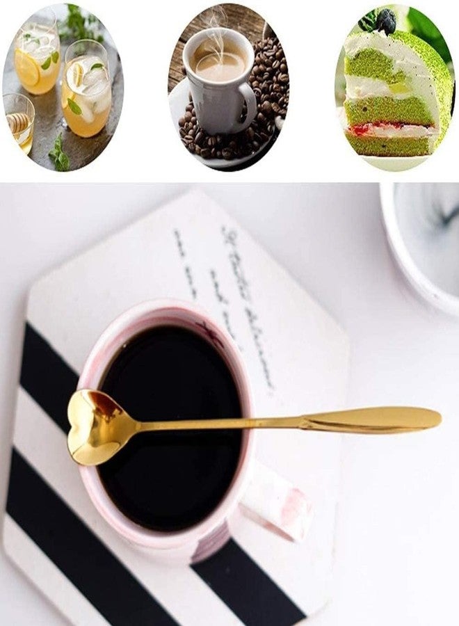 Styllent 12 Pcs Flower Dessert Spoons, Coffee Teaspoon Set Stainless Steel Tableware Sugar Spoon Tea Spoons Cafe Bar Spoon Cute Coffee Teaspoon Mini Tableware for Demitasse Espresso, 4 Styles - Image 4